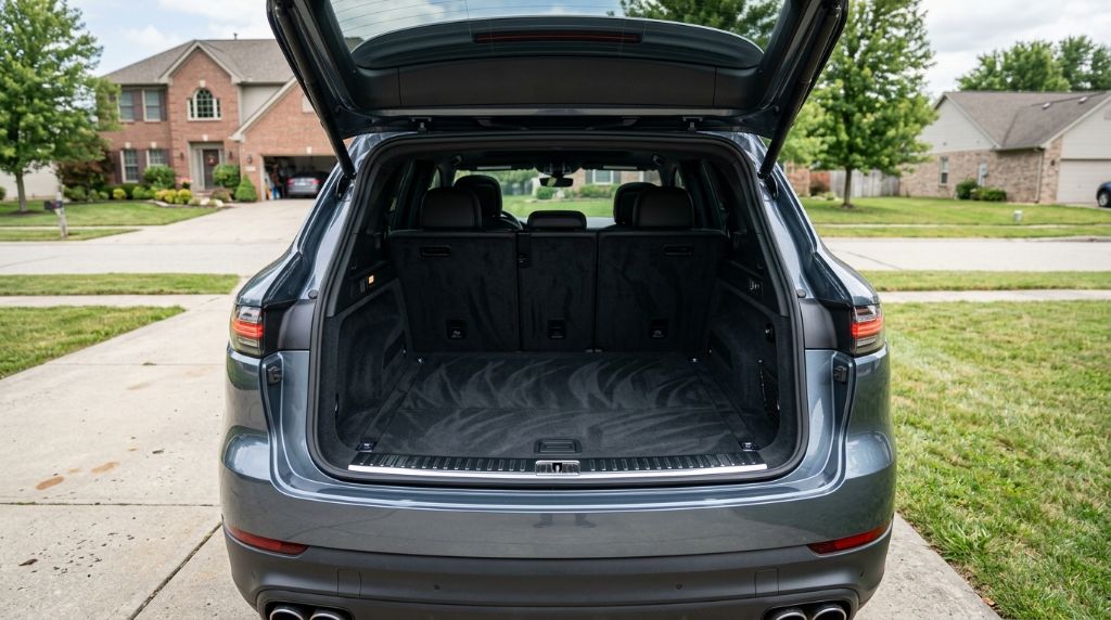 Porsche Cayenne trunk and cargo area detail — Round Rock Mobile Detailing